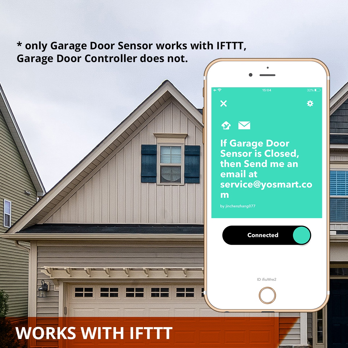 Hub+Garage Door Kit YoLink Hub Included Smart Garage Door Opener LoRa enabled YoLink Garage Door Kit Garage Door Controller /& Sensor with Smartphone Control
