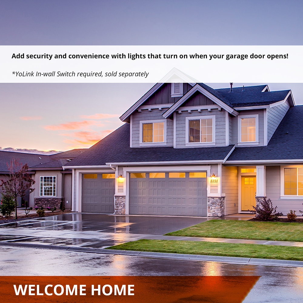 Hub+Garage Door Kit YoLink Hub Included Smart Garage Door Opener LoRa enabled YoLink Garage Door Kit Garage Door Controller /& Sensor with Smartphone Control