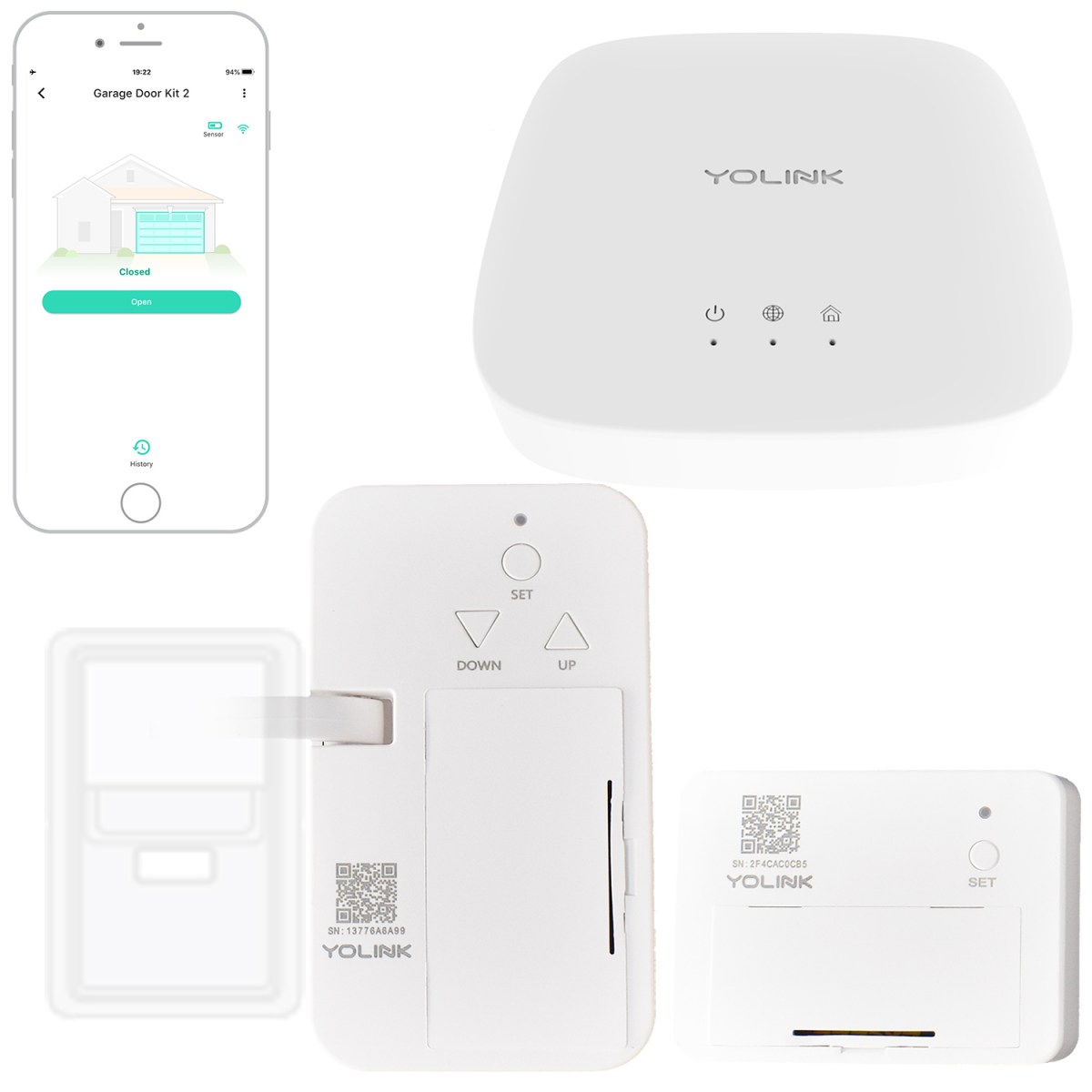 Garage Door Kit 2 With Hub Yolink Garage Door Kit 2 With Hub Yolink