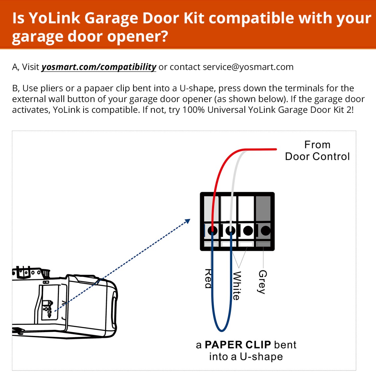 Garage Door Kit Yolink, Wiring Diagram For Chamberlain Garage Door Opener